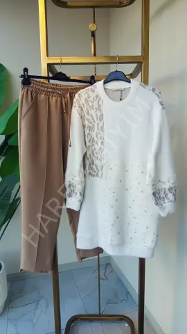 SOLİS İNCİ TAŞ DETAY TUNIK