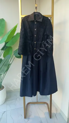 NUR'E GÜPÜR DANTELLİ ETEKLİ TAKIM