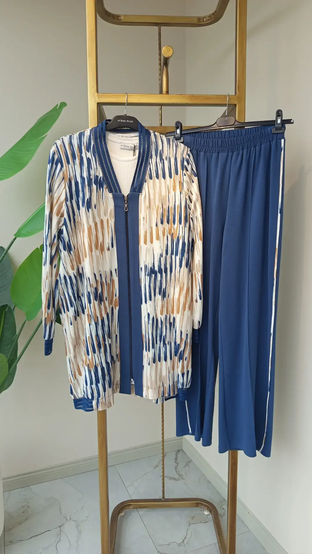 PUREVA / MEVA PLUS MODAL DESENLİ ÜÇLÜ TAKIM