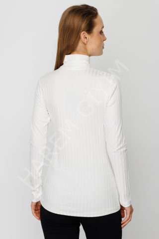 ON TRIKO DİK YAKA UZUN KOL FİTİLLİ BLUZ