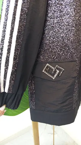 MY312 ARKASI TAŞ DETAY BOMBER CEKET