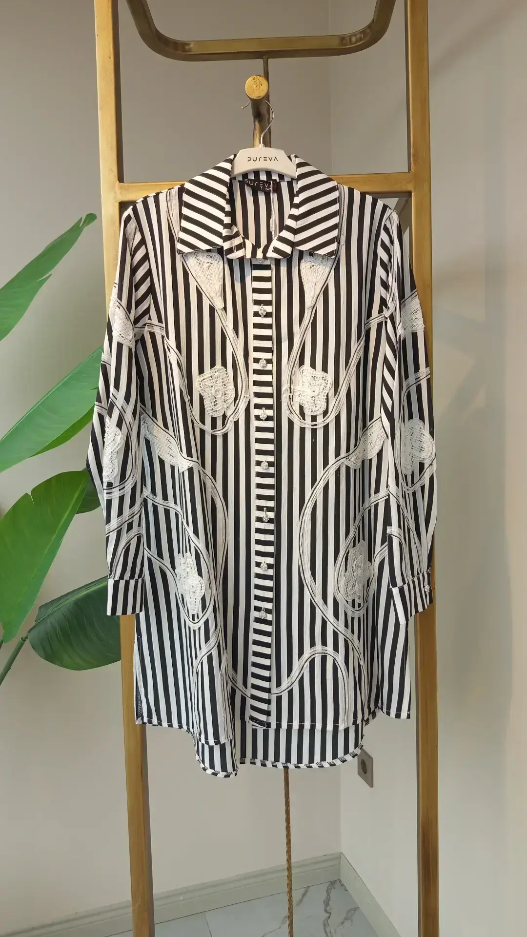 PUREVA ÇİZGİLİ GÖMLEK