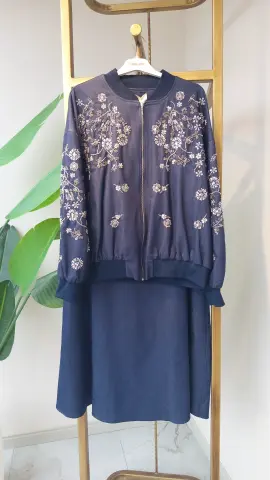 MÜSEMMA /THREE LIGHT TAŞ İŞLEME DETAY İKİLİ ETEKLİ TAKIM