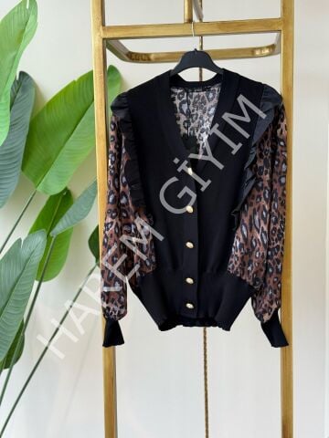 GHISA LEOPAR DESENLİ HIRKA