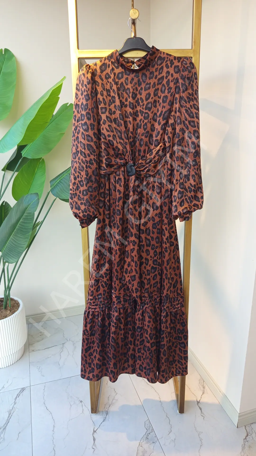 GAZELLA LEOPR DESEN ELBİSE