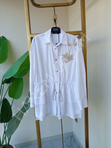 NUR'E TAŞ İŞLEMELİ GÖMLEK