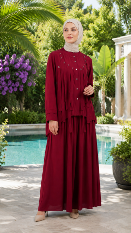 CEREMONY TENCEL KUMAŞ ETEKLİ TAKIM