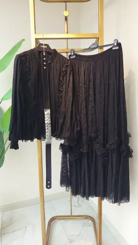 GAZELLA DANTELLİ ETEKLİ TAKIM