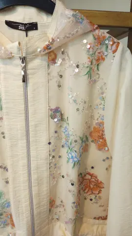 MY312 RENKLİ PUL İŞLEMELİ CEKET