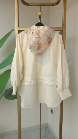 MY312 RENKLİ PUL İŞLEMELİ CEKET