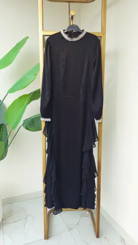 MY312 YANLARI ŞİFON ELBİSE