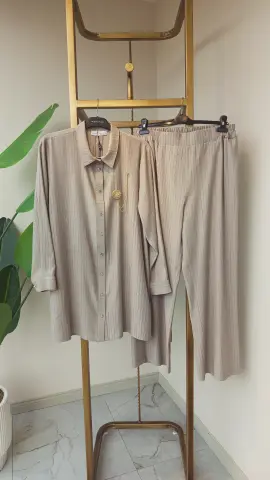 PUREVA /MEVA PLUS ÇİZGİ ARMÜRLÜ TENCEL İKİLİ TAKIM