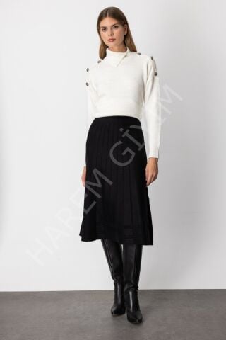 ON FASHION TRIKO PİLELİ ETEK