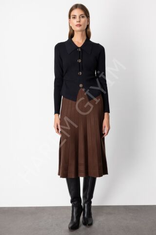 ON FASHION TRIKO PİLELİ ETEK