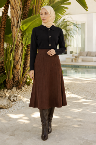 ON FASHION TRIKO PİLELİ ETEK