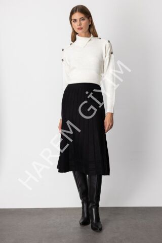 ON FASHION TRIKO PİLELİ ETEK