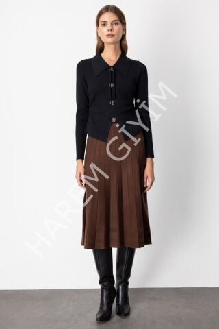 ON FASHION TRIKO PİLELİ ETEK