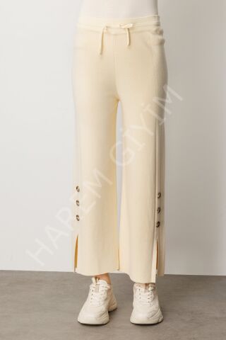 ON FASHION PAÇASI DÜĞME DETAY TRIKO PANTOLON