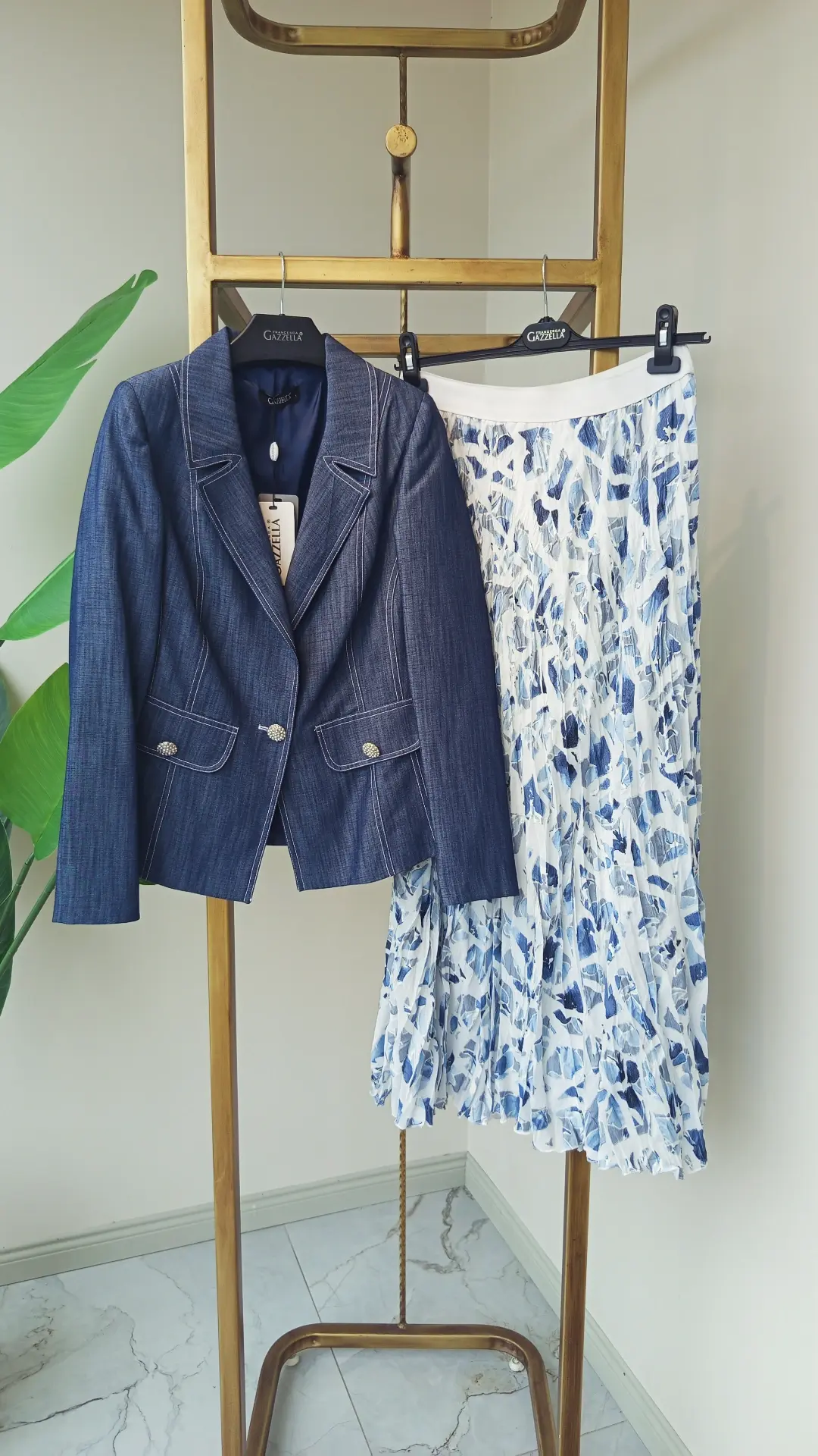 GAZELLA ETEKLİ BLAZER CEKET TAKIM