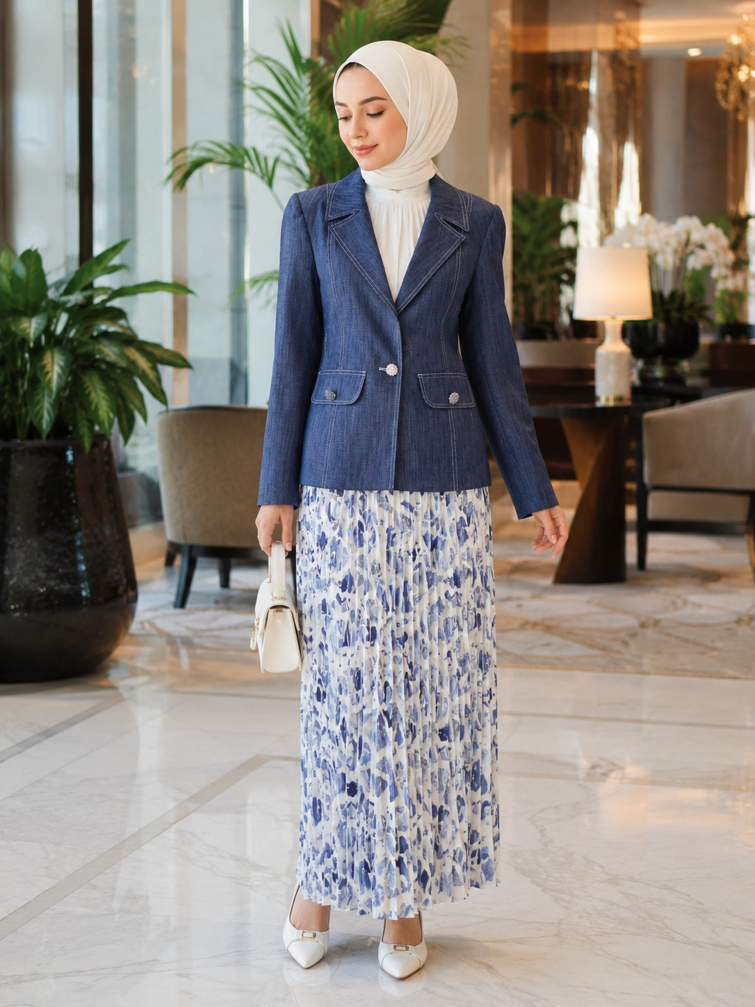 GAZELLA ETEKLİ BLAZER CEKET TAKIM