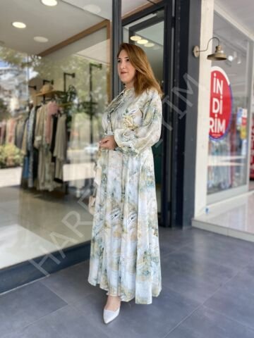 N'PRIVE ÇİÇEK DESENLİ ELBİSE