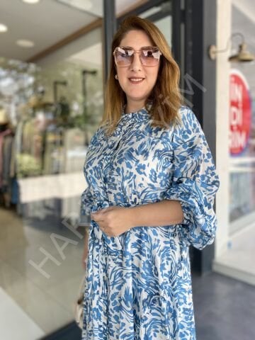 N'PRIVE ÇİÇEK DESENLİ ELBİSE