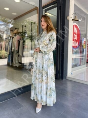 N'PRIVE ÇİÇEK DESENLİ ELBİSE