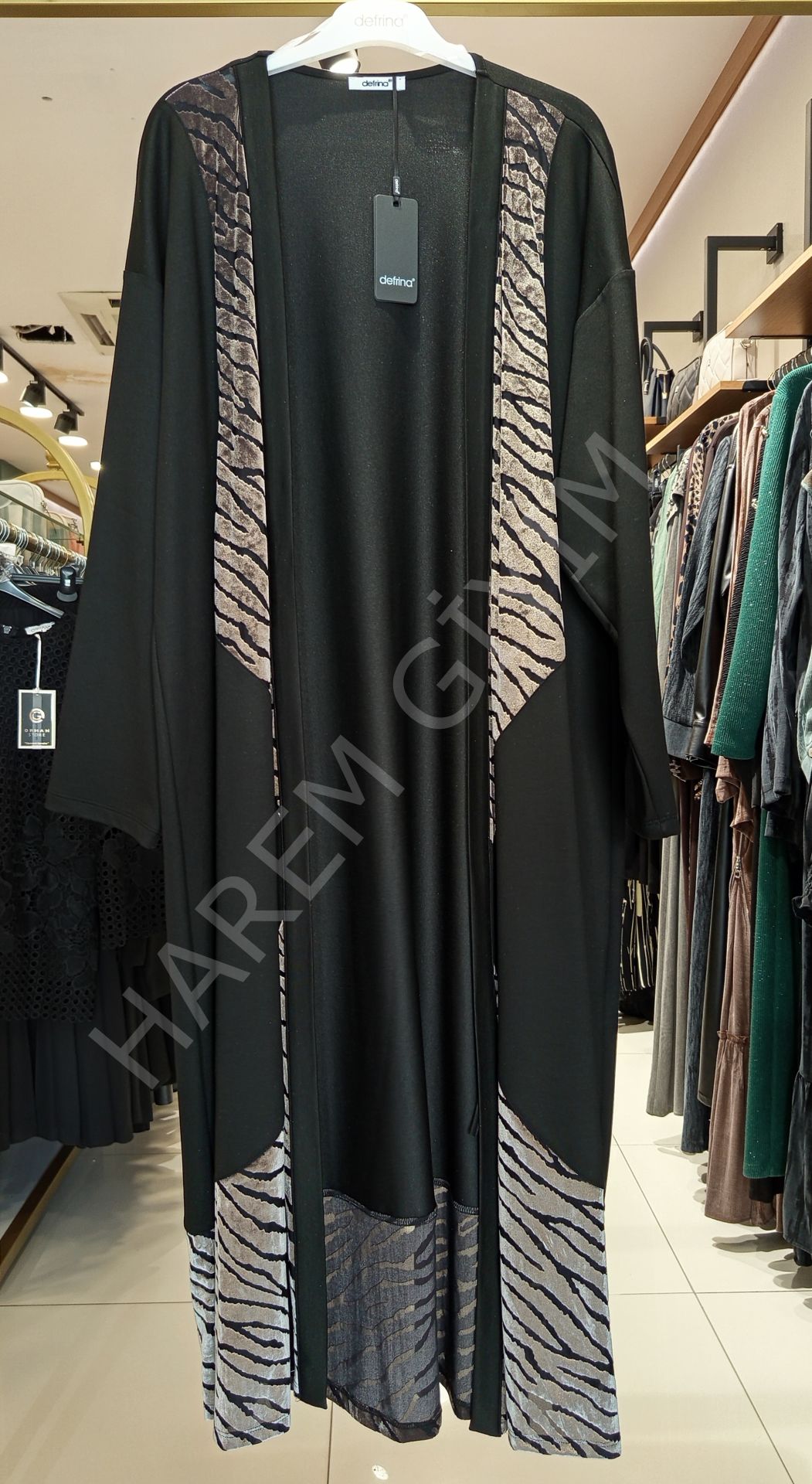 DEFRİNA ZEBRA KADİFE DETAY CEKET