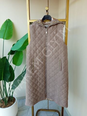 SOLİS TAŞ İŞLEME DETAY UZUN YELEK