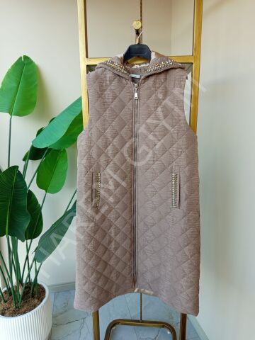 SOLİS TAŞ İŞLEME DETAY UZUN YELEK