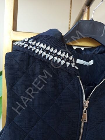 SOLİS TAŞ İŞLEME DETAY UZUN YELEK