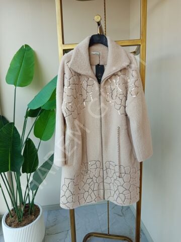 SOLİS ANGORA NAKIŞLI KISA KABAN