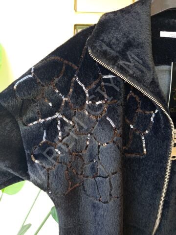 SOLİS ANGORA NAKIŞLI KISA KABAN