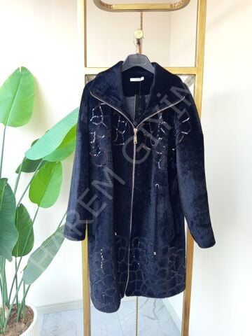 SOLİS ANGORA NAKIŞLI KISA KABAN