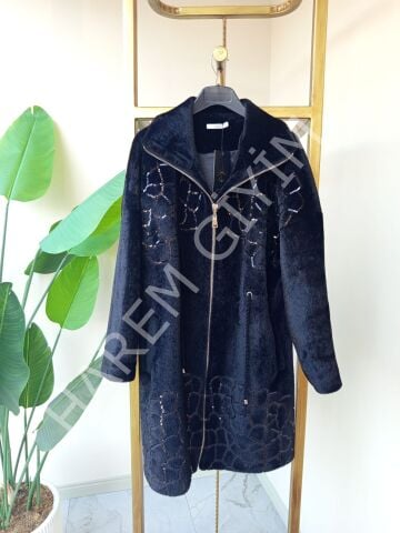 SOLİS ANGORA NAKIŞLI KISA KABAN