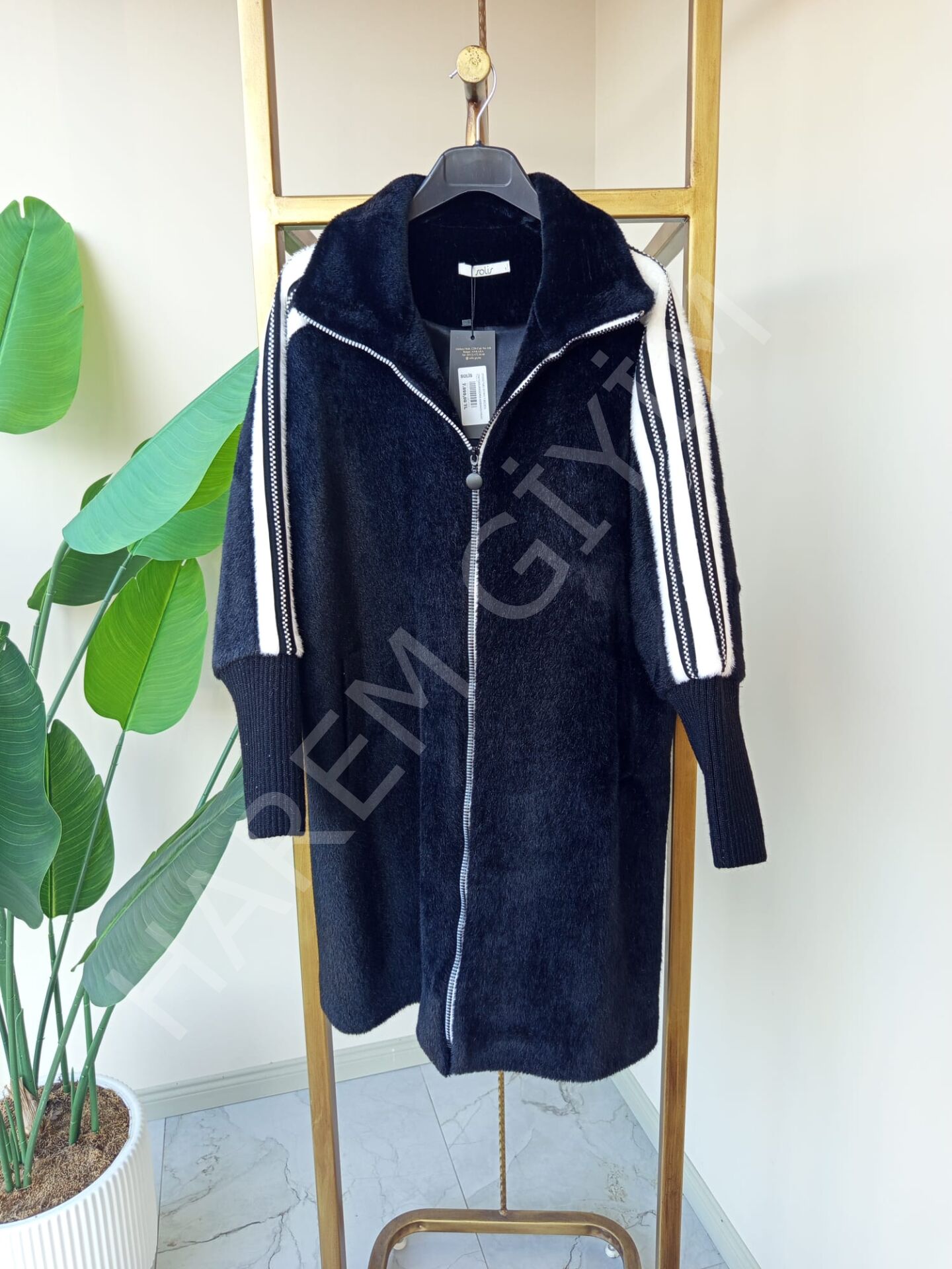 SOLİS ANGORA KOLU RİBANALI KABAN