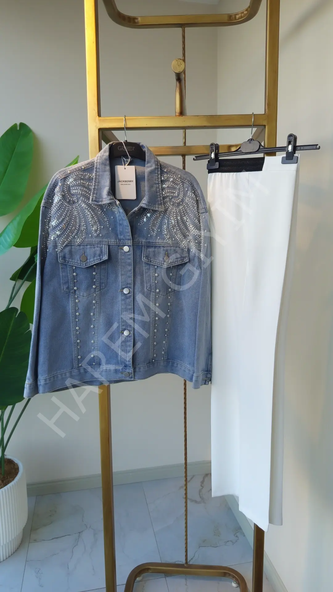 VELA İTHAL İNCİ İŞLEME KOT CEKET