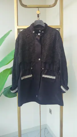 MY312  DANTELLİ TAŞLI CEKET