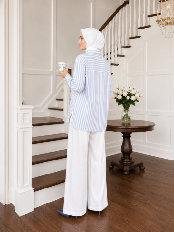 PUREVA NAKIŞLI TUNİK TENCEL PANTALON TAKIM