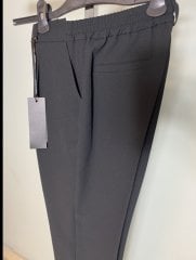 BELİ LASTİKLİ DOUBLE PAÇA HAVUÇ PANTOLON SİYAH 025