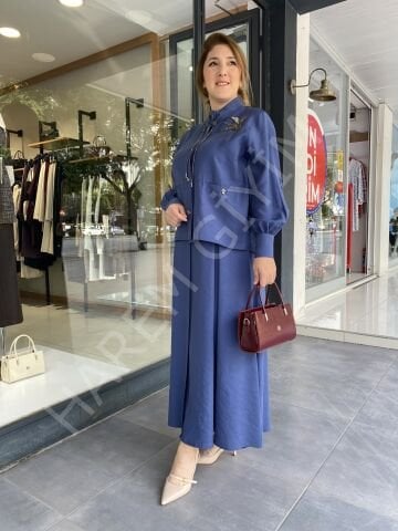 MHY312 TAŞLI DÜĞMELİ İKİLİ TAKIM