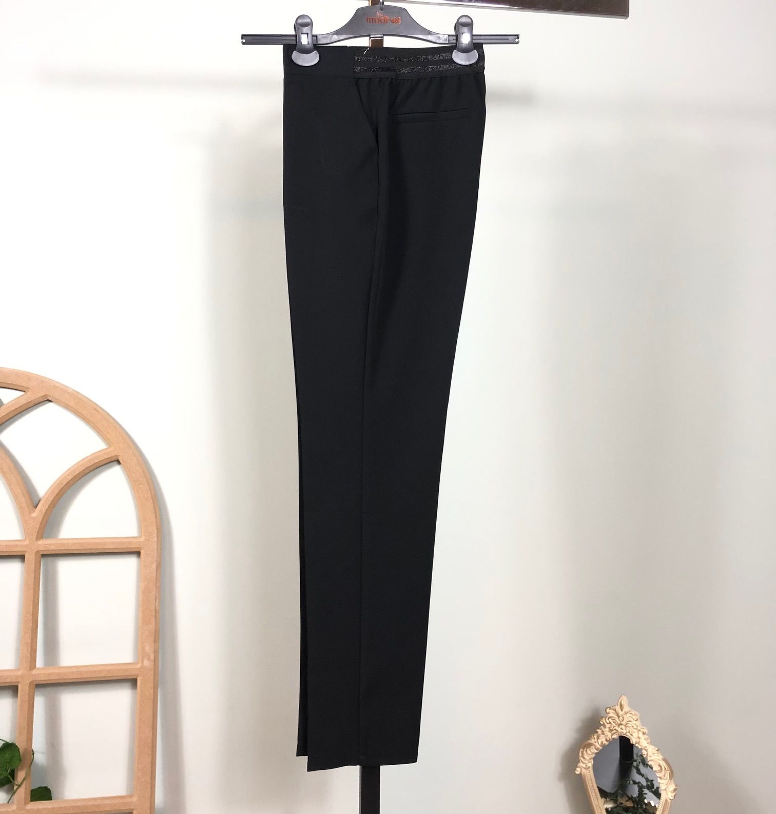 BELİ BANT LASTİKLİ MUHTEŞEM PANTOLON SİYAH 019