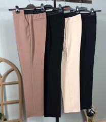 MODİVA BELİ BANT LASTİKLİ MUHTEŞEM PANTOLON BEJ 019