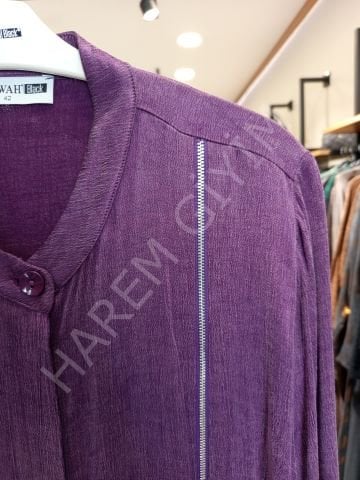 ALMARWAH İKİ YANI FERMUARLI UZUN KAP