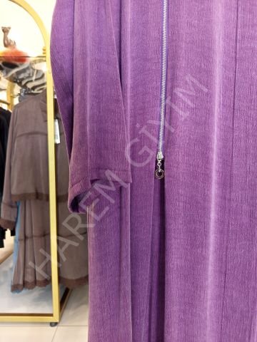 ALMARWAH İKİ YANI FERMUARLI UZUN KAP