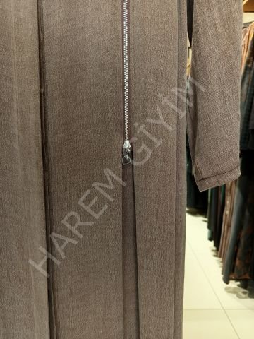 ALMARWAH İKİ YANI FERMUARLI UZUN KAP