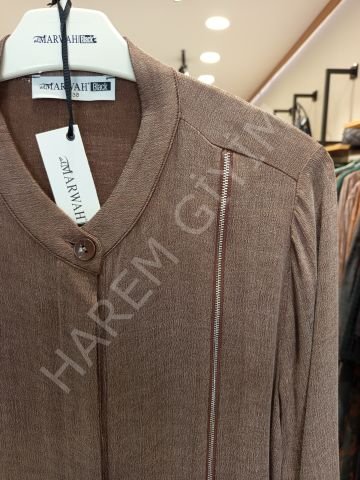 ALMARWAH İKİ YANI FERMUARLI UZUN KAP