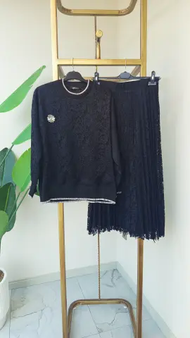 QMASH DANTELLİ ETEKLİ TAKIM